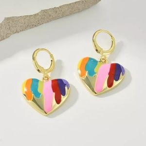 Color Drip - Heart Earring